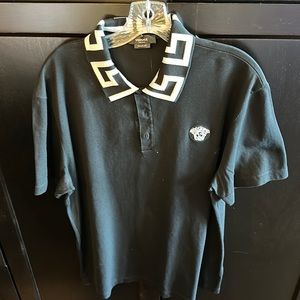 Versace Medusa polo - 2XL.  Greca collar.  Taylor fit.